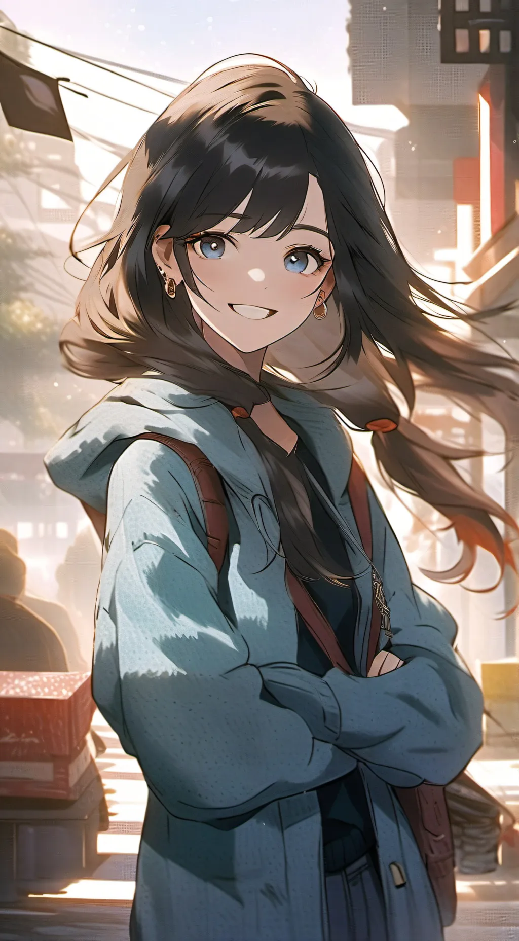 ai character: sky background