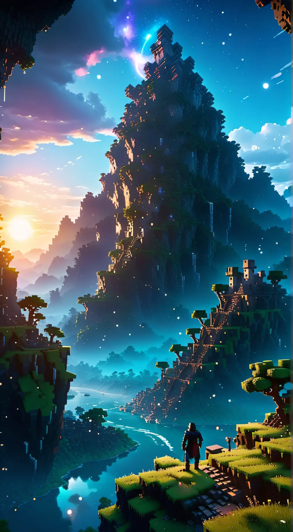 ai character: fpe Minecraft background
