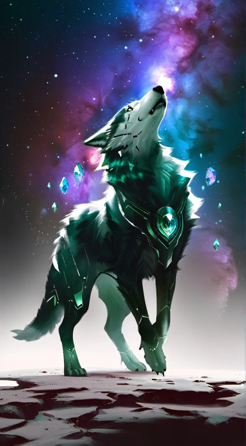 ai character: galaxy  background