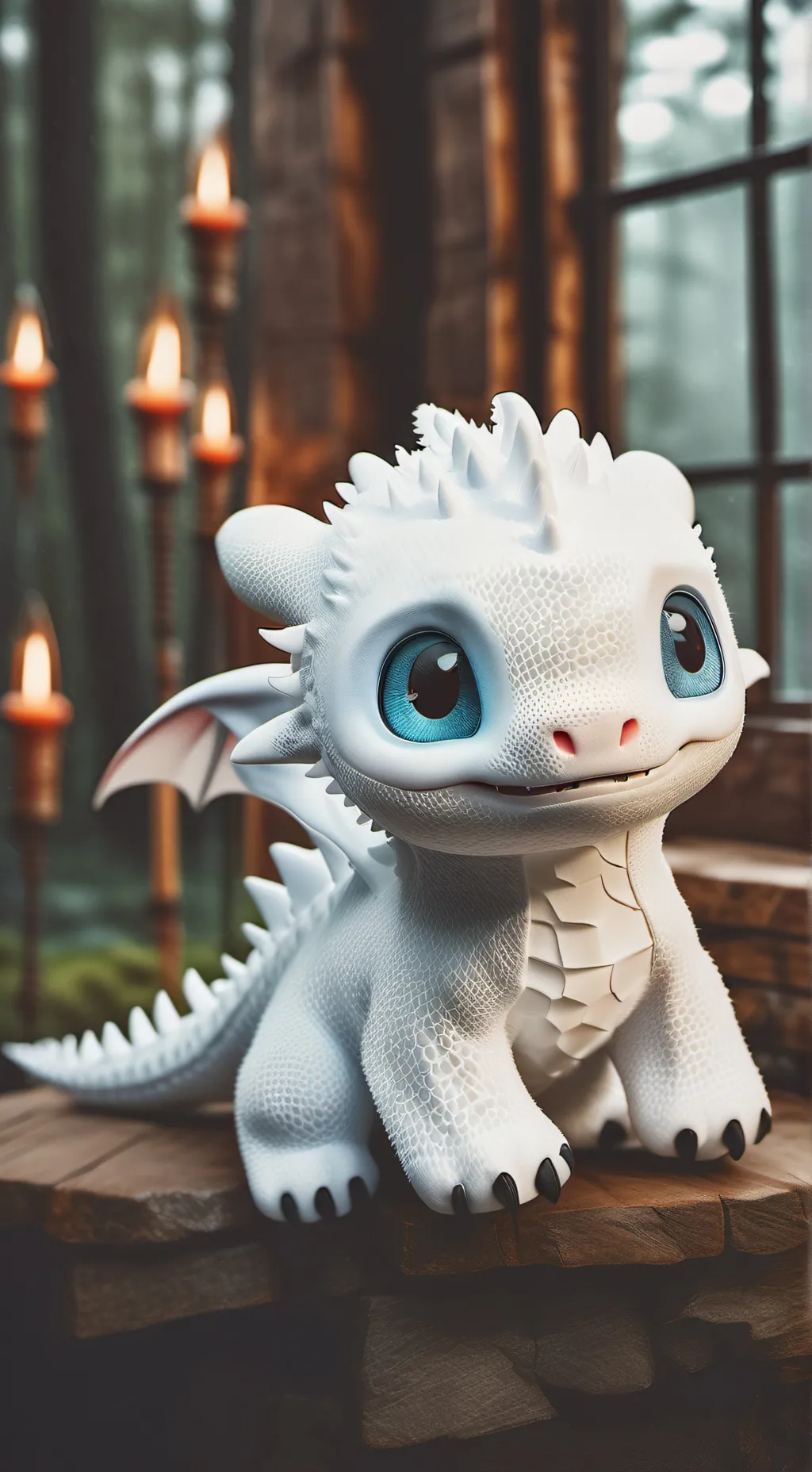 ai character: light fury Plushy  background