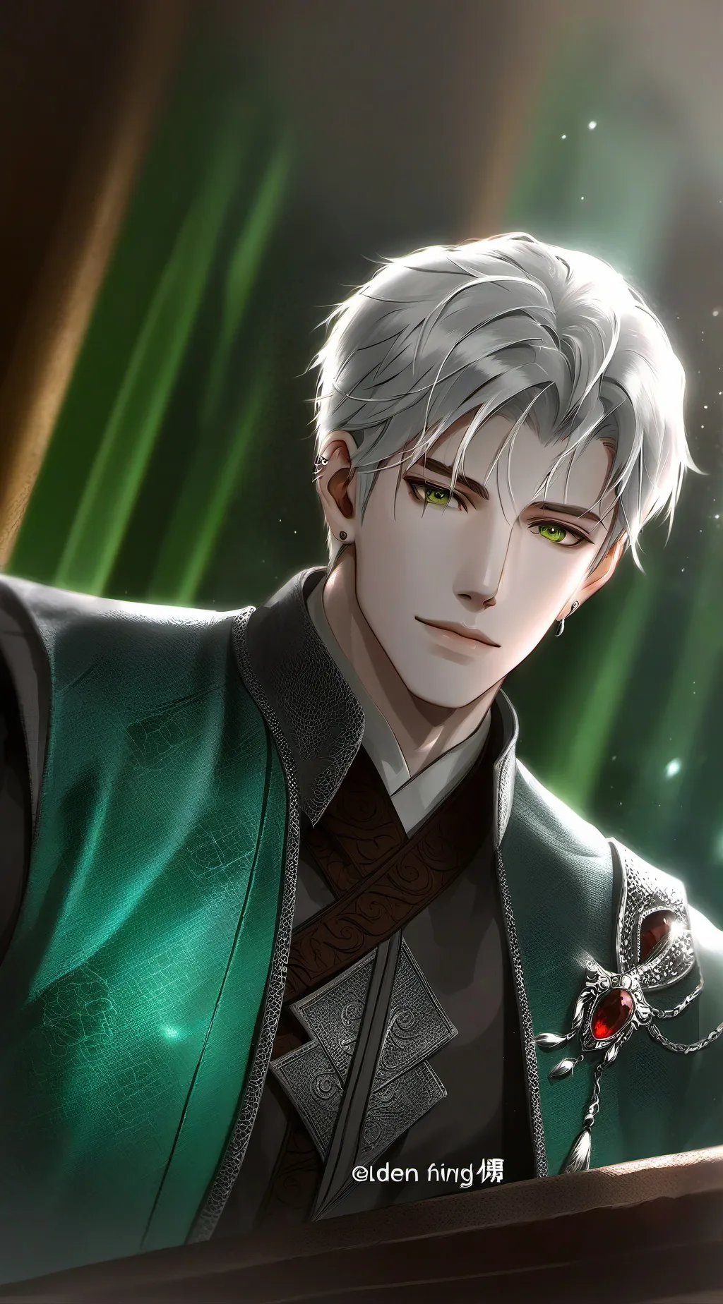 ai character: White-Haired Adversary background