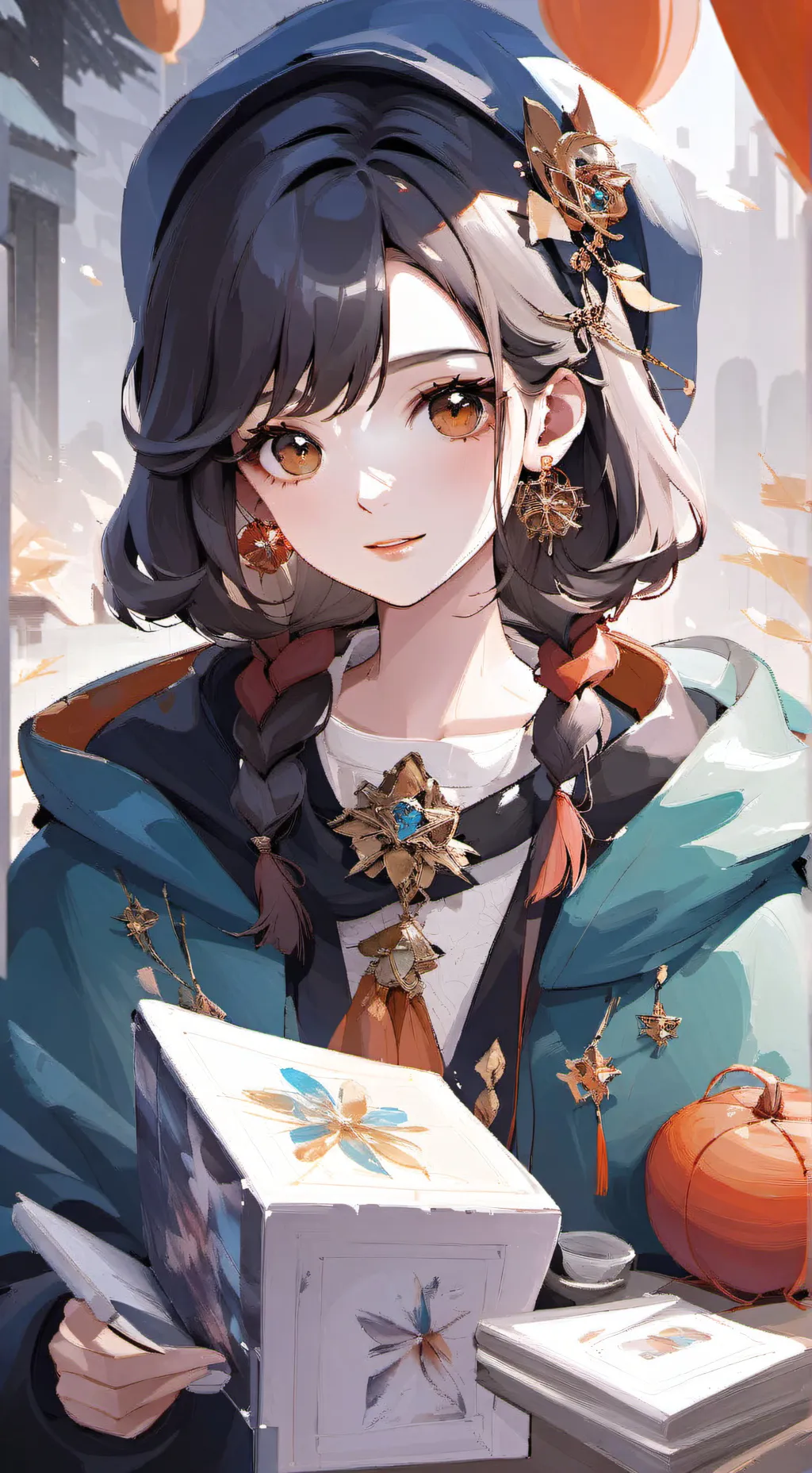 ai character: sandy background