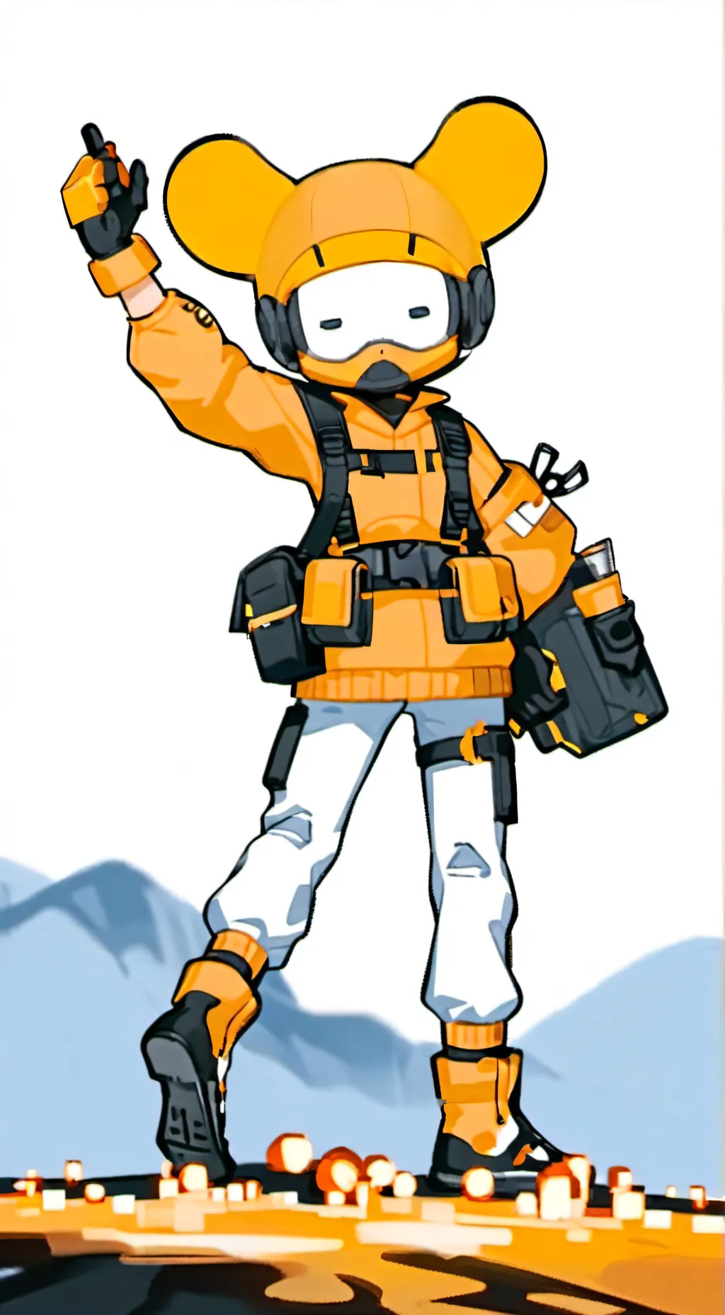 ai character: Fun Bot x Grafti background