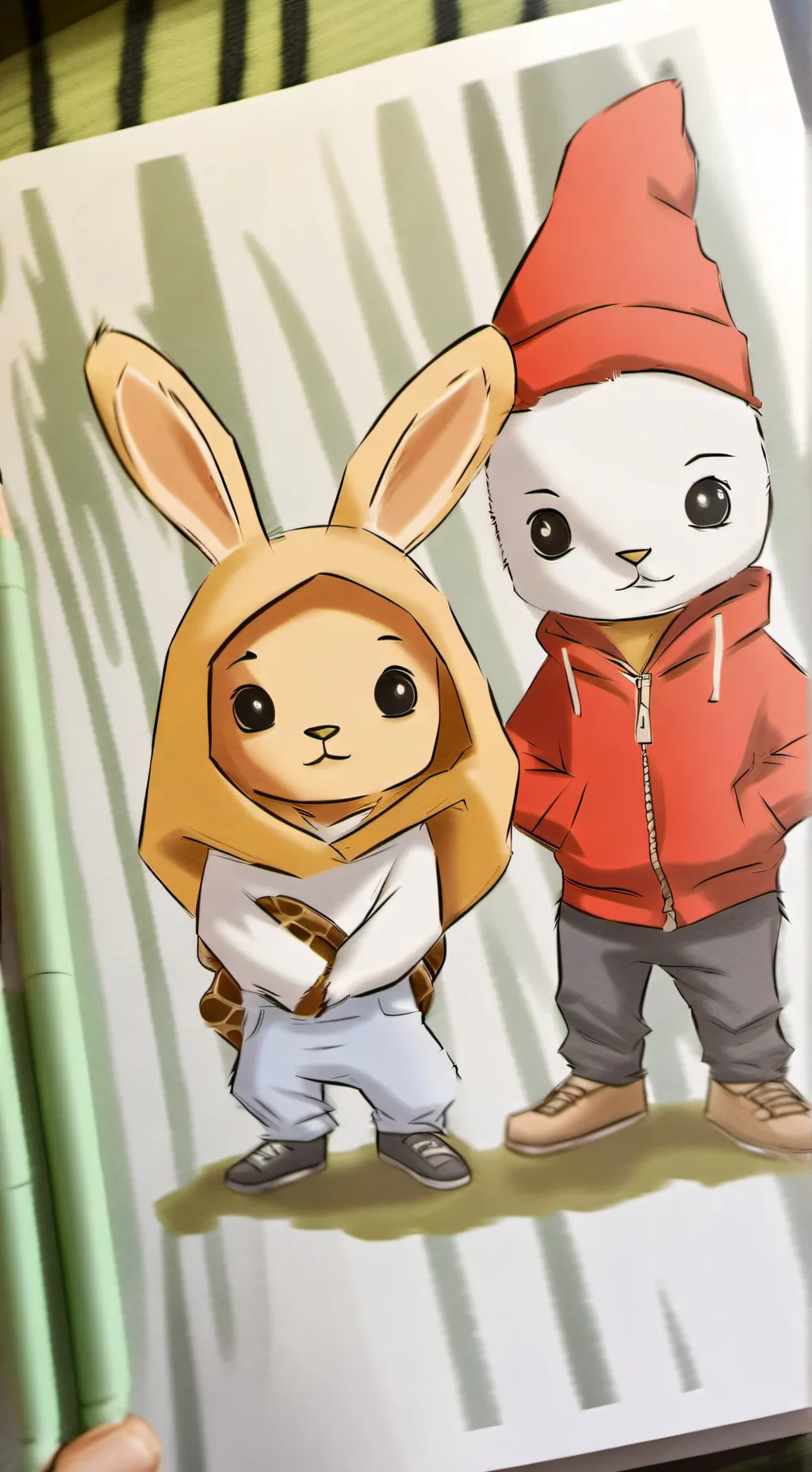 ai character: mikey and jj background