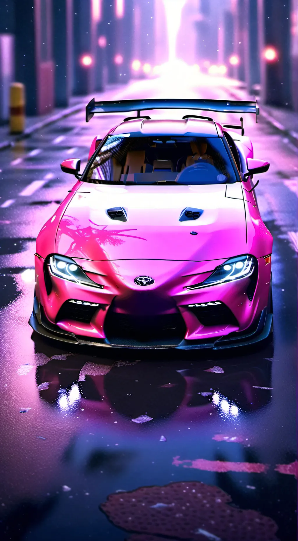 ai character: Toyota Supra  background