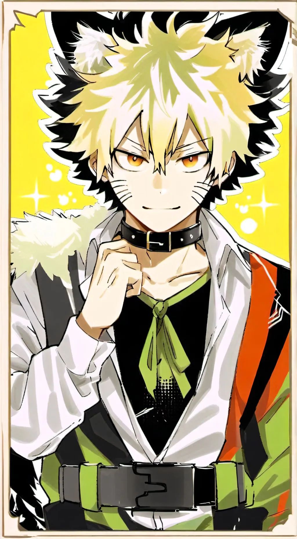 ai character: Bakugo wolf! background