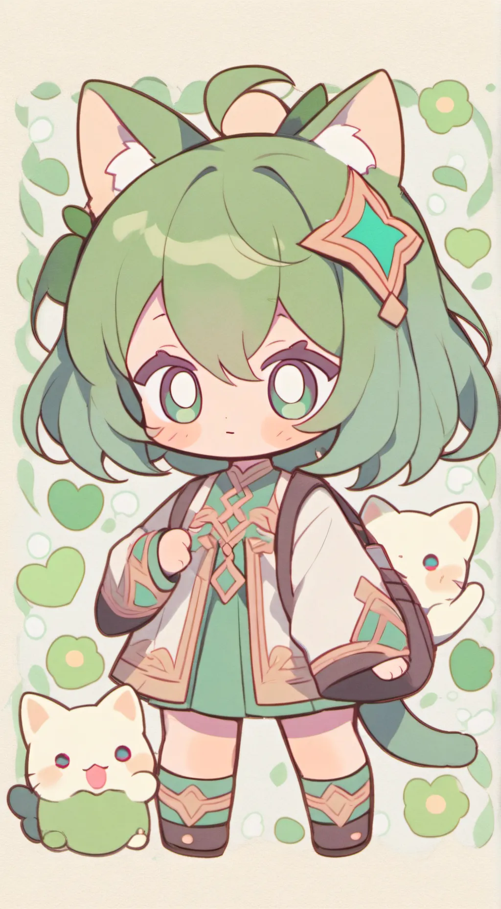 ai character: bebita neko background