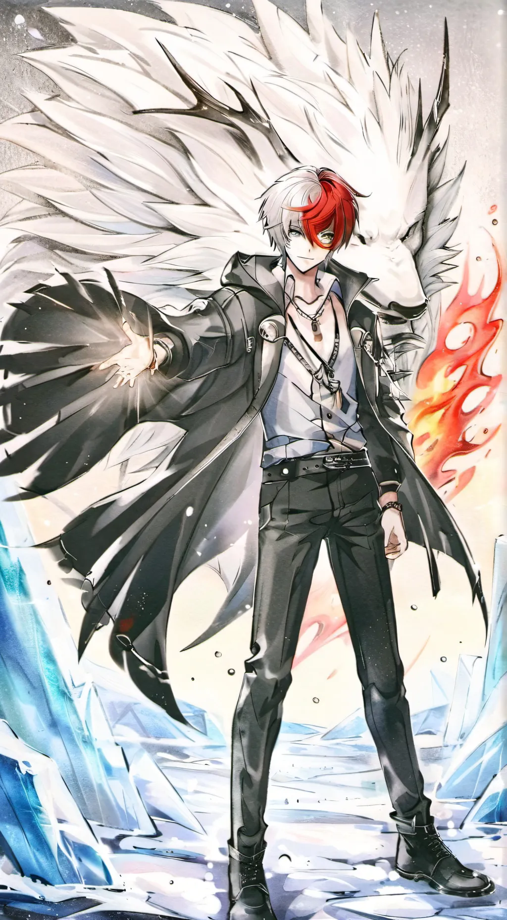 ai character: shoto todoroki background