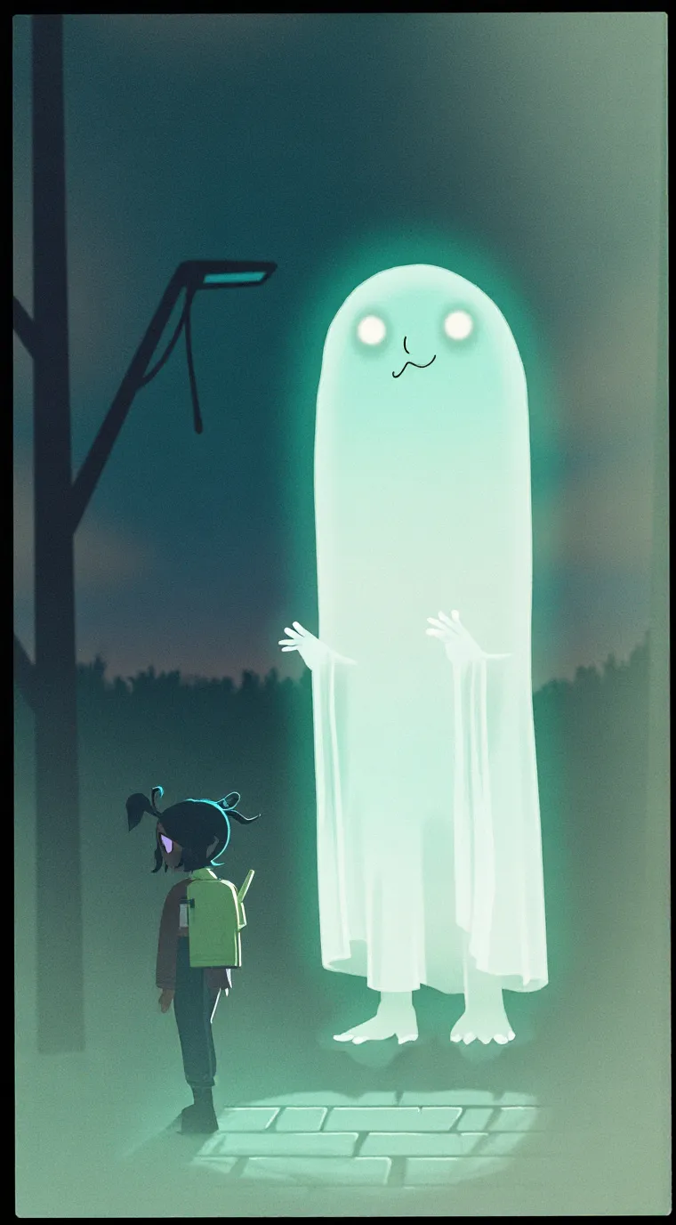 ai character: Distorted room background