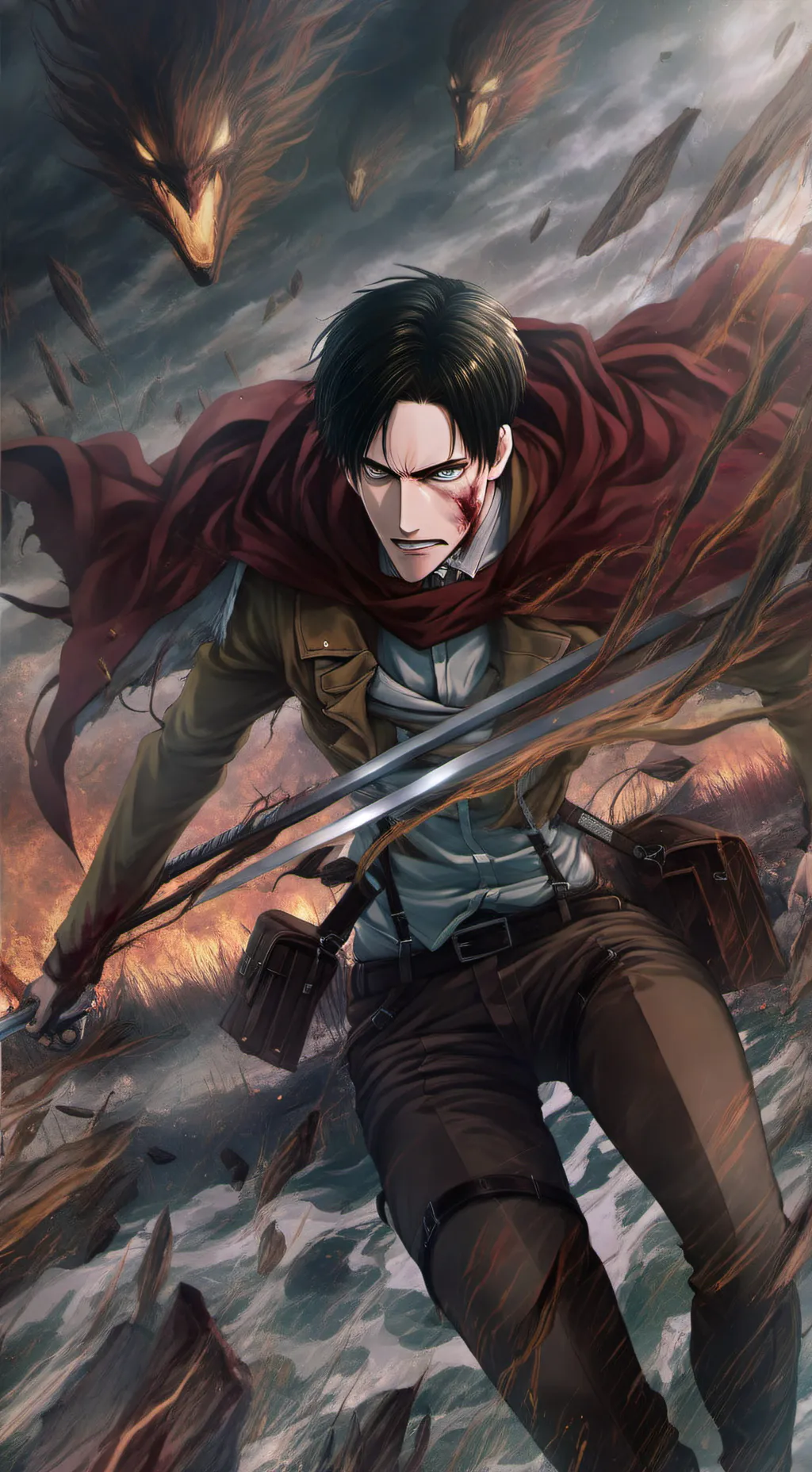 ai character: LEVI akerman background