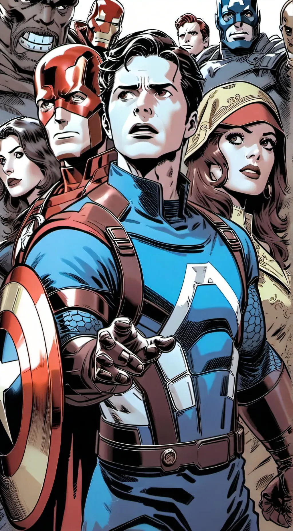 ai character: Avengers  background