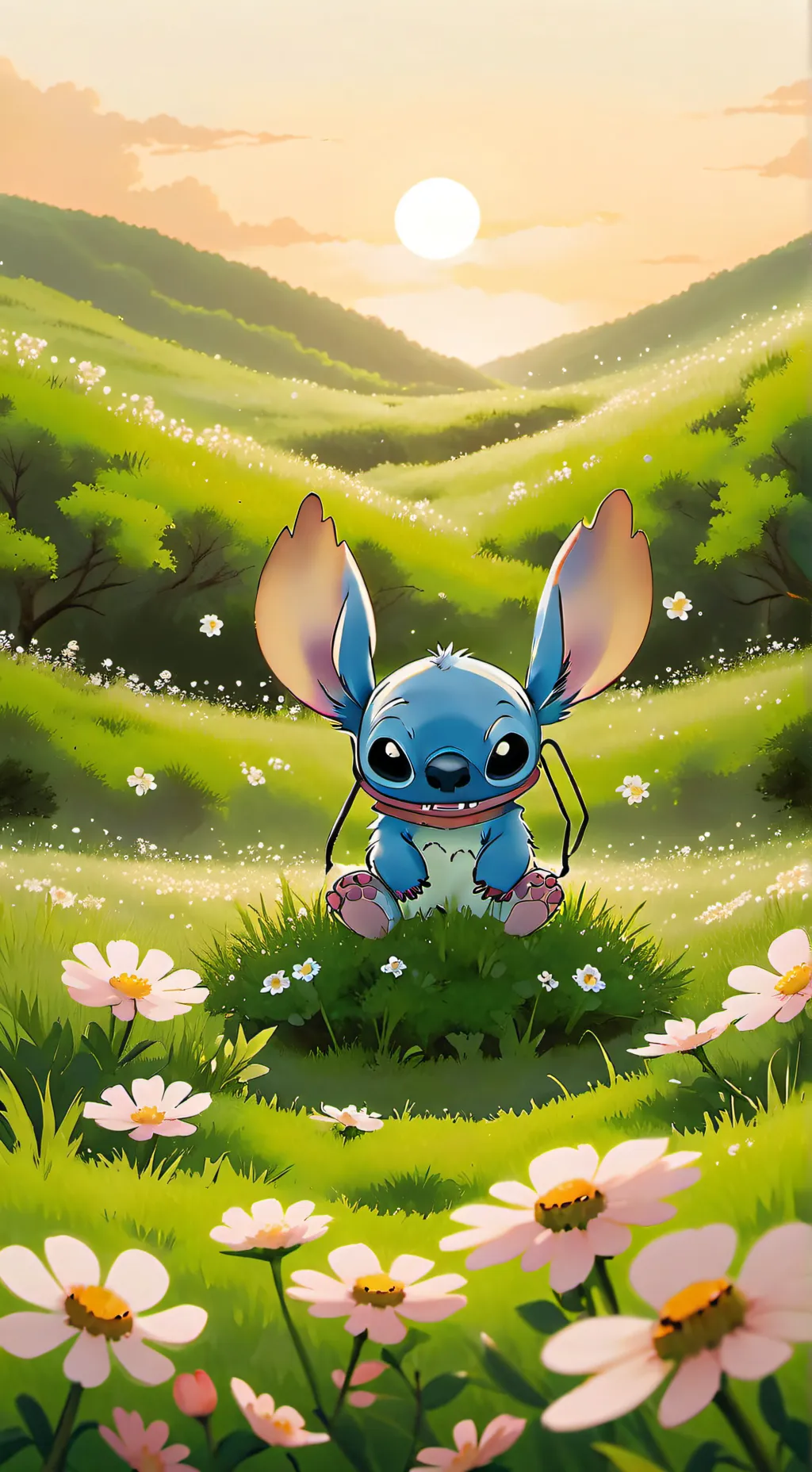 ai character: (you are Stitch) background