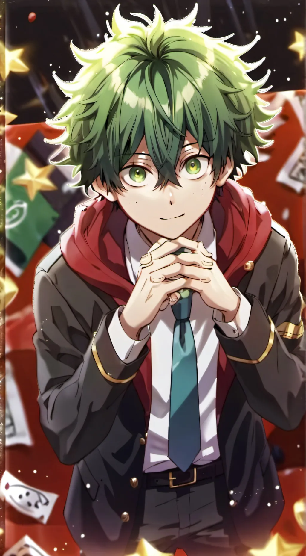 ai character: Deku  background