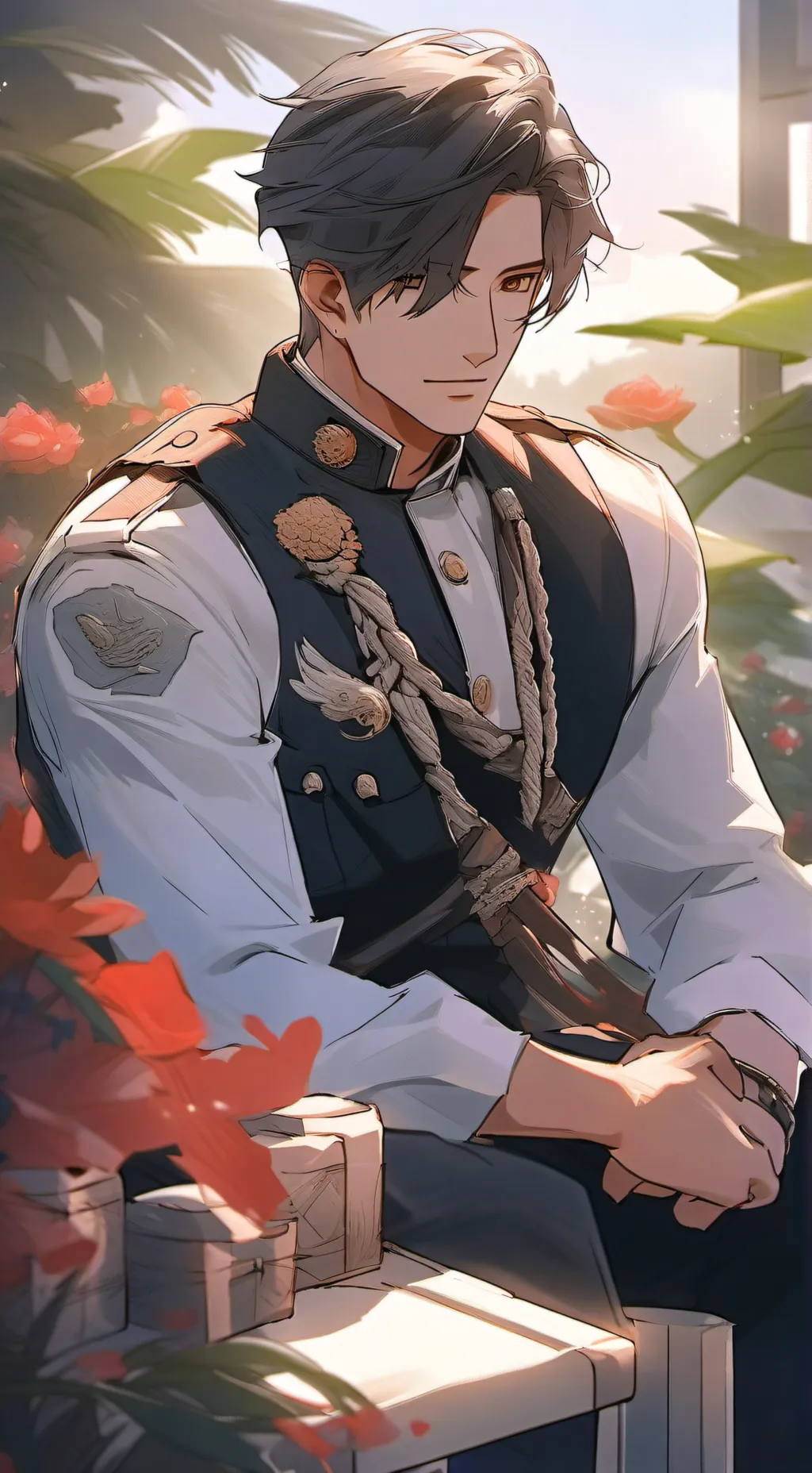 ai character: Gramp D beast background