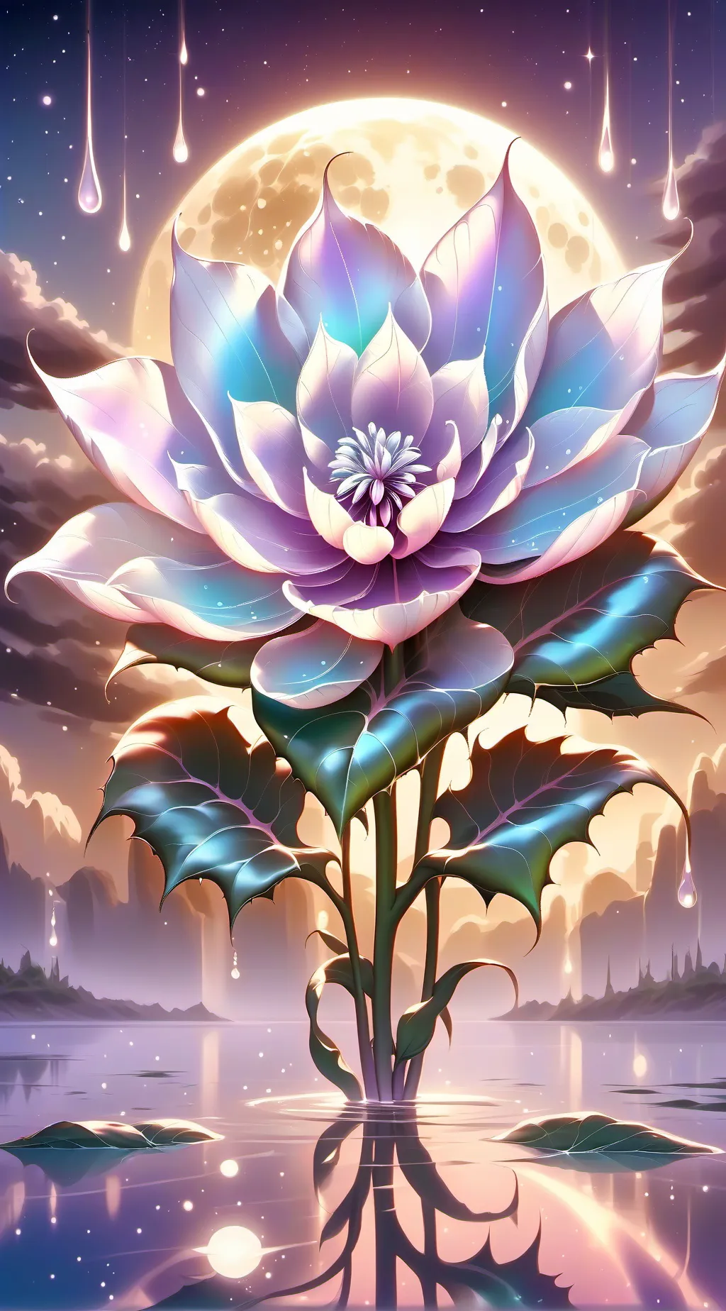 ai character: DW moonflower  background