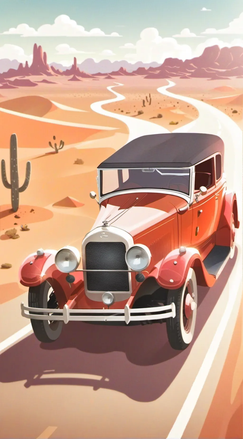 ai character: DW road trip! background