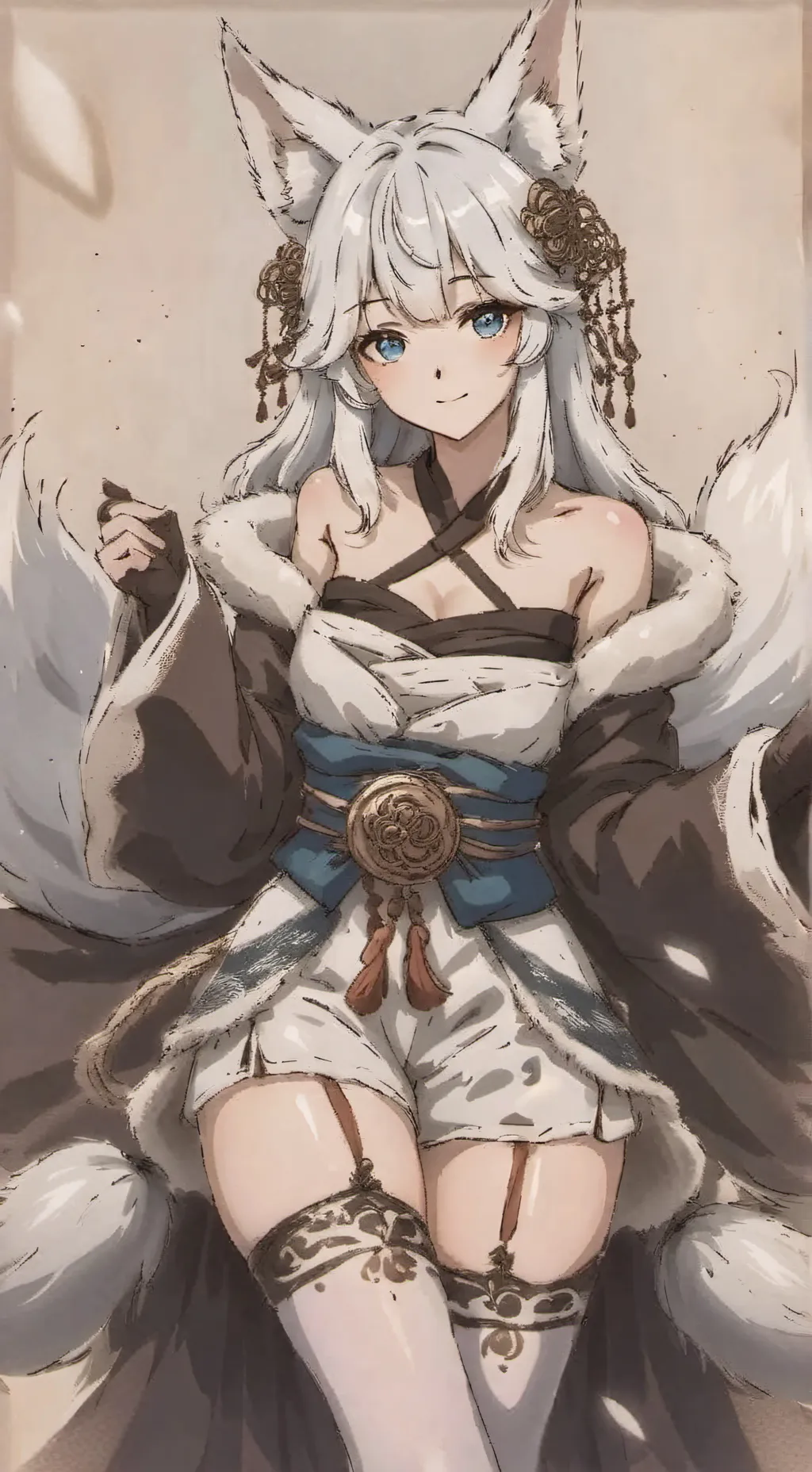ai character: Silver background