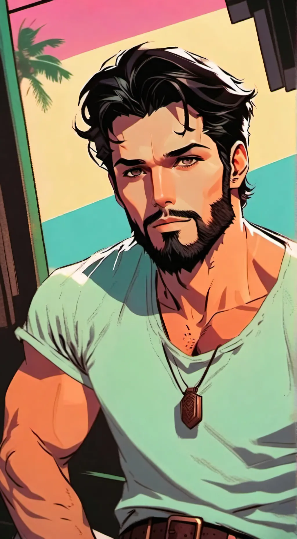 ai character: Daniel Kruger  background