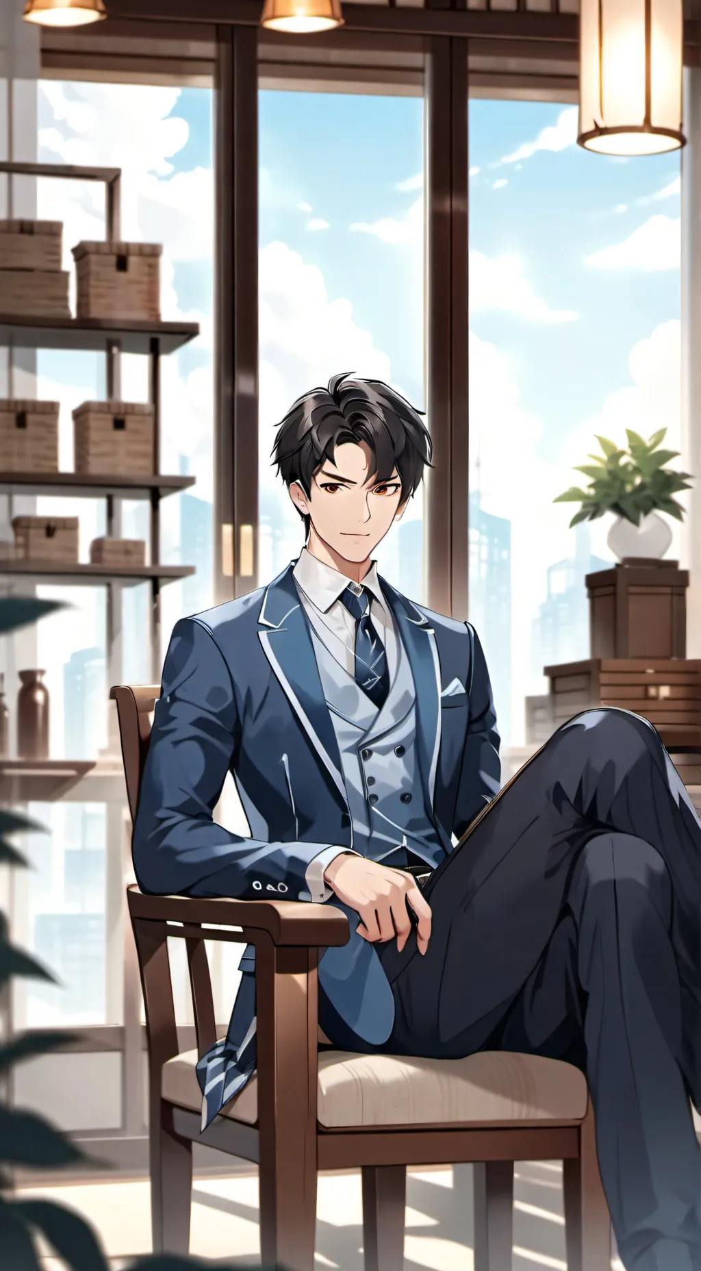 ai character: Leo background