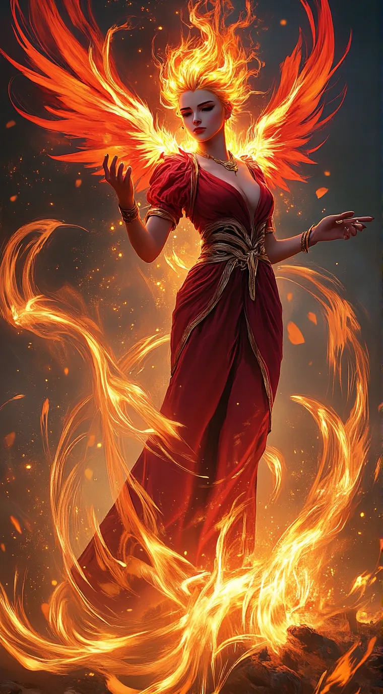 ai character: Pheonix girl tg tf background
