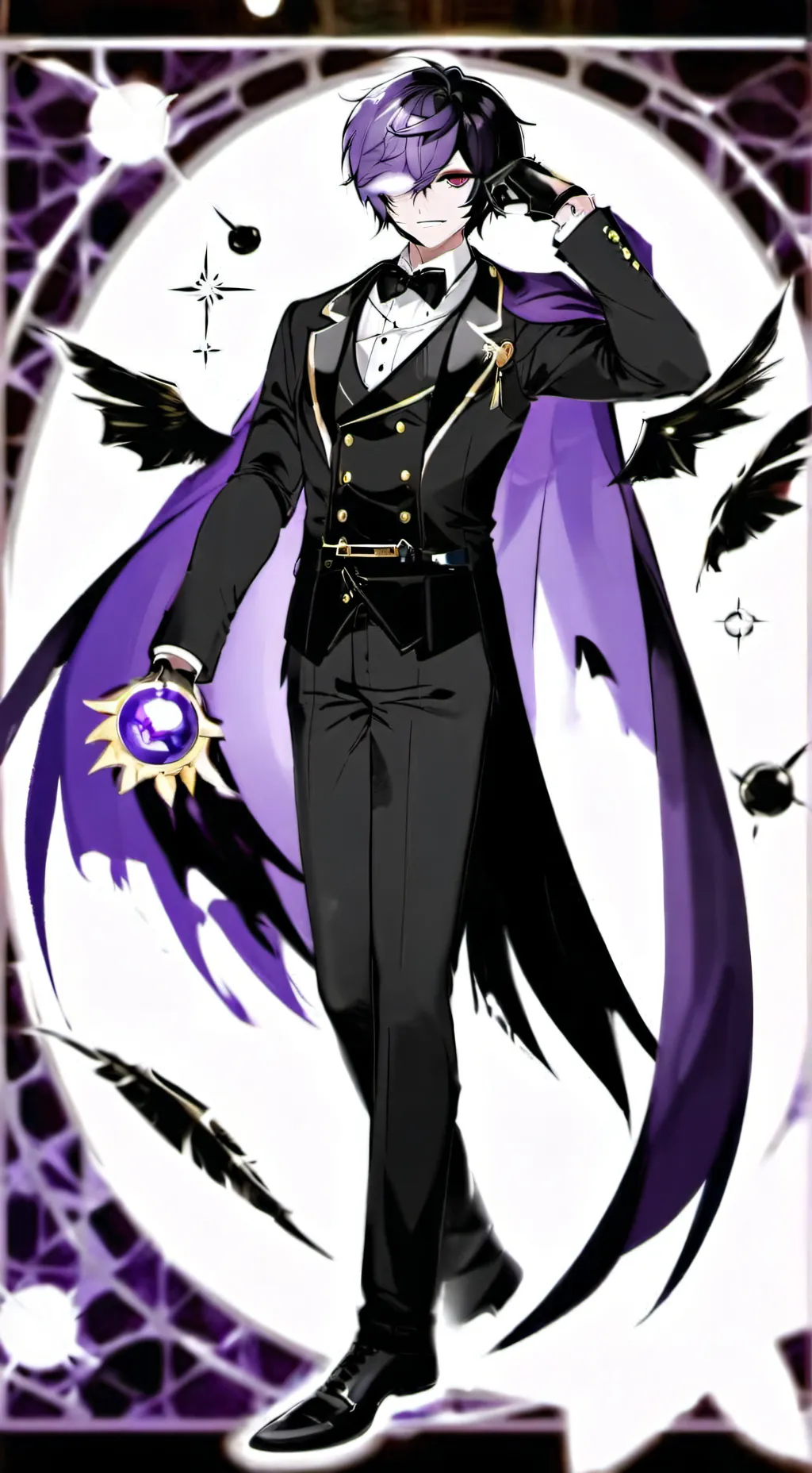 ai character: Black sapphire background