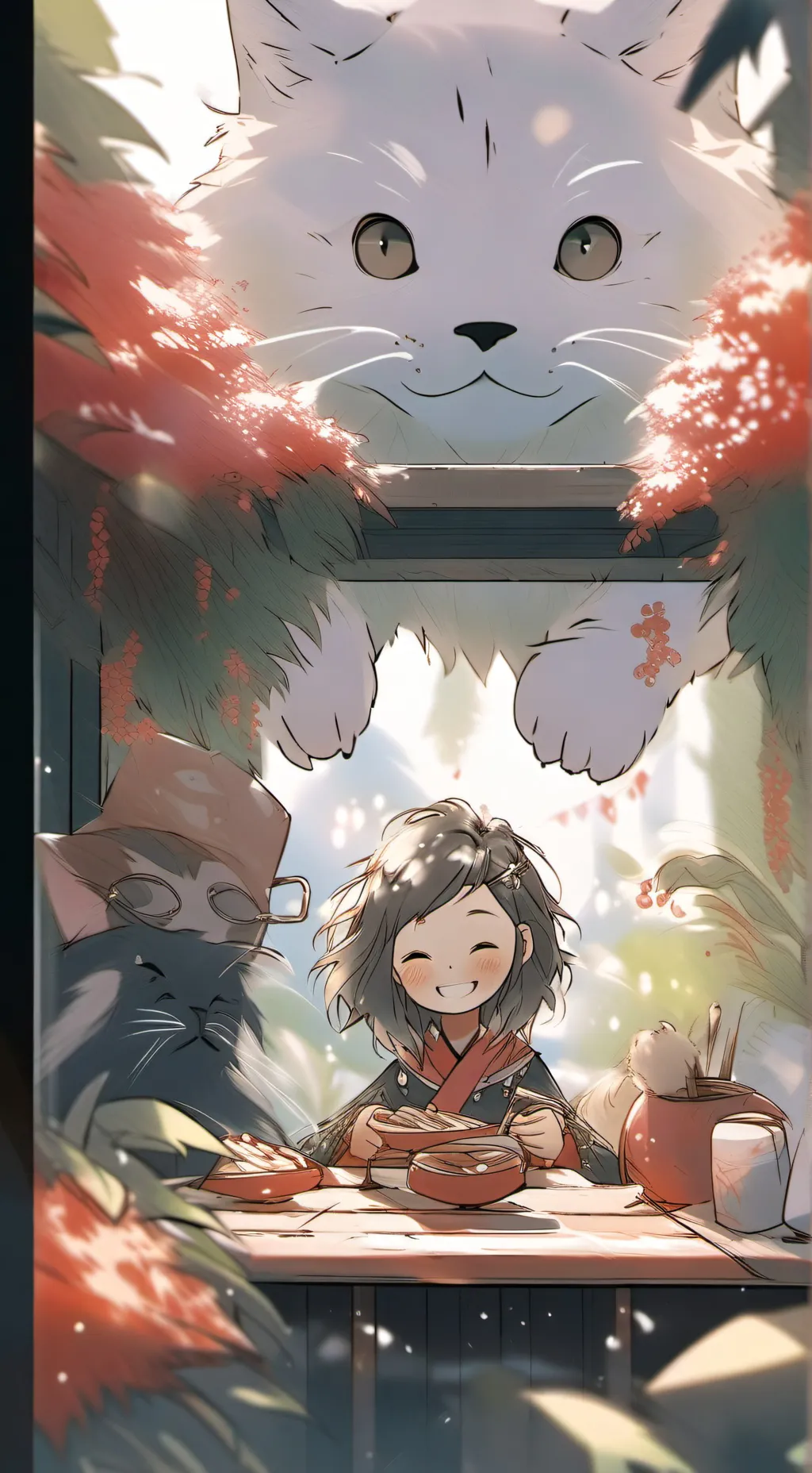 ai character: Smiling critters￼ background