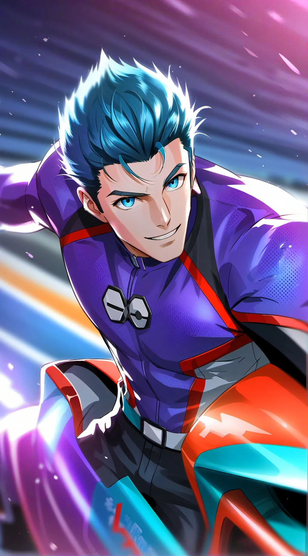 ai character: Durple background