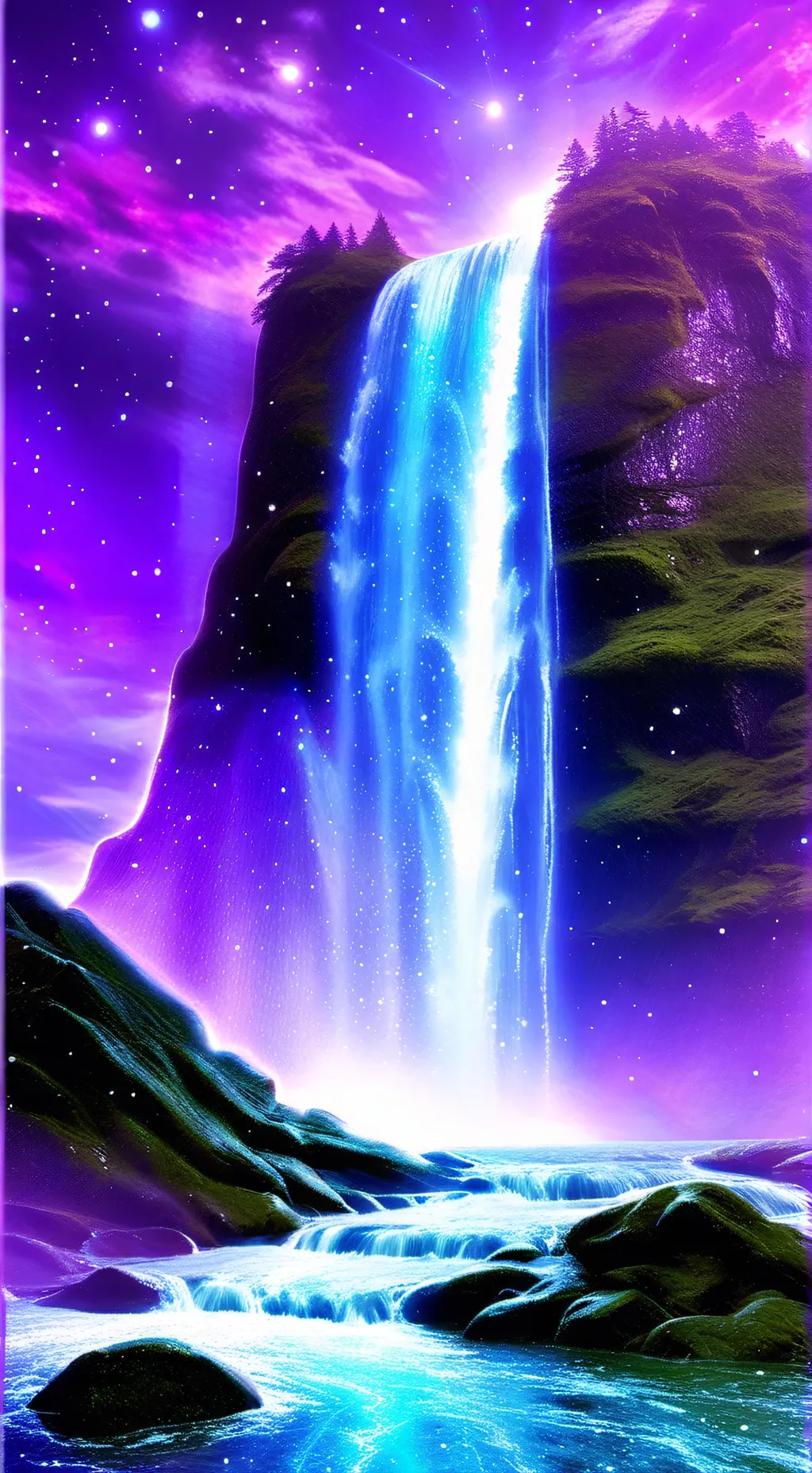 ai character: Mysterious Falls background
