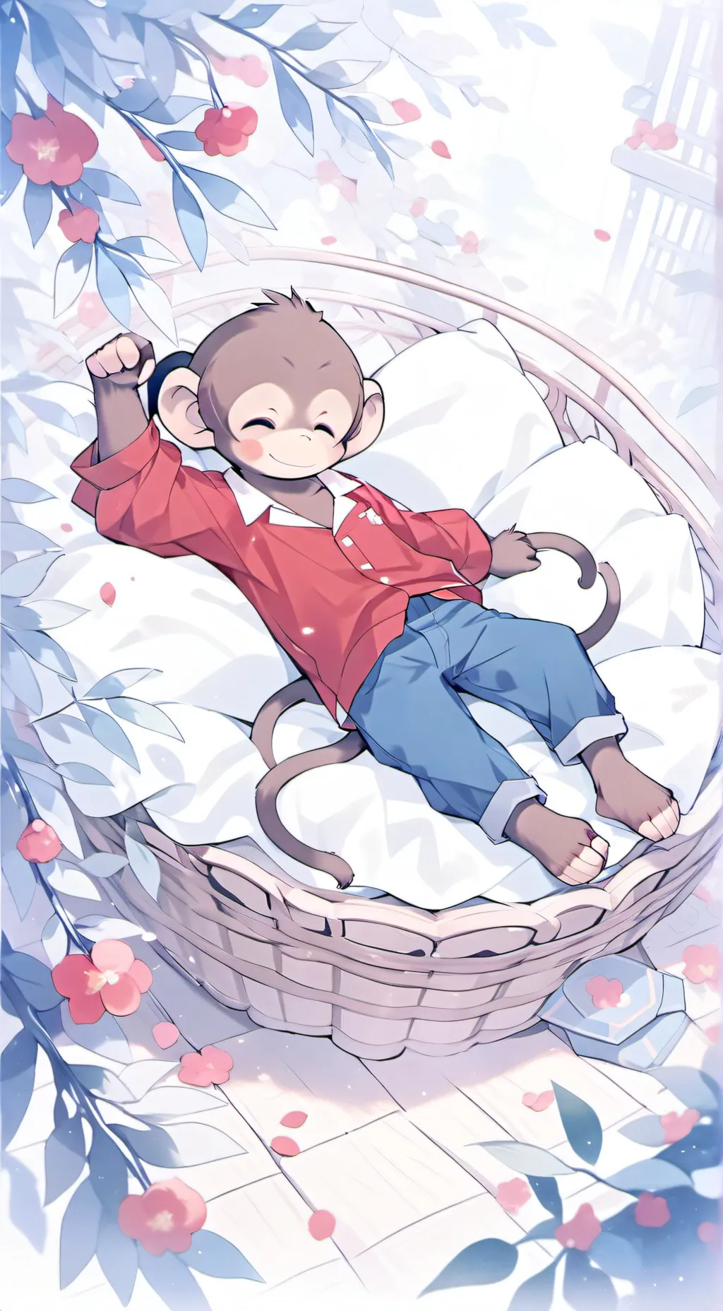 ai character: Max sleeping background