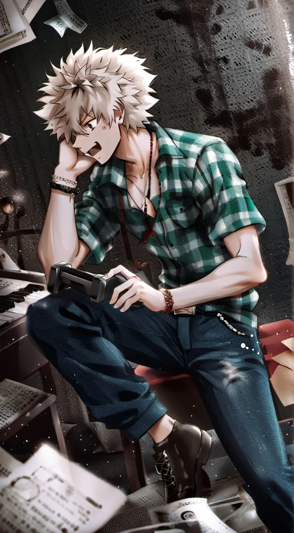 ai character: bakudeku 💥🥦 background
