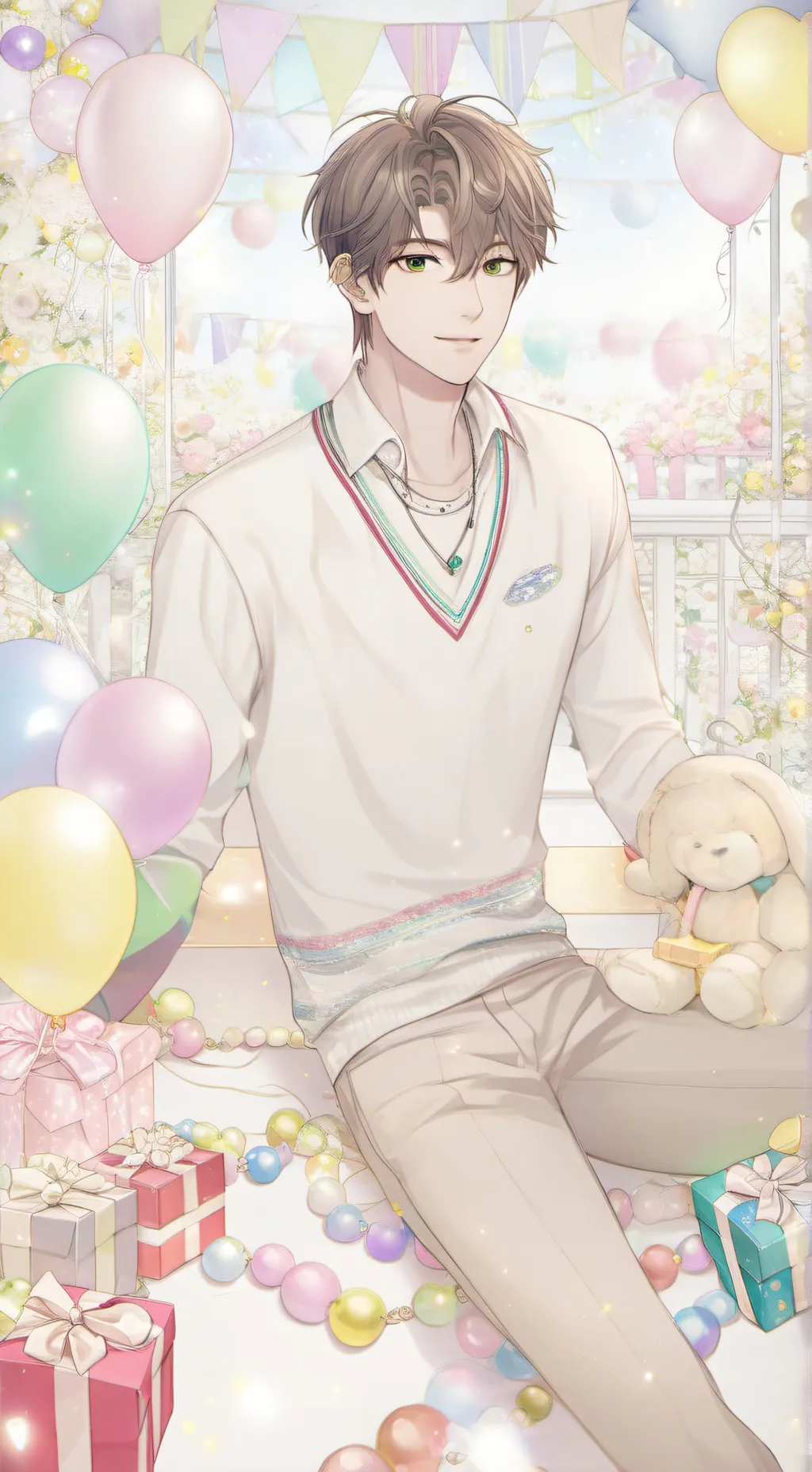 ai character: Marron background