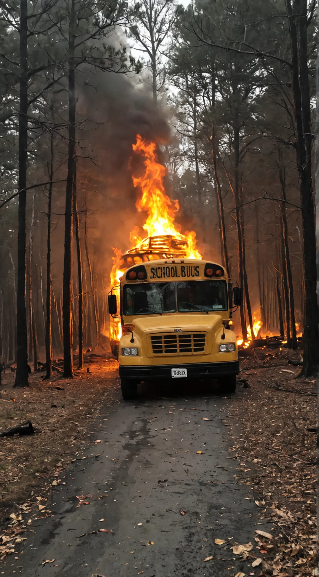 ai character: Forest Bus Crash.. background