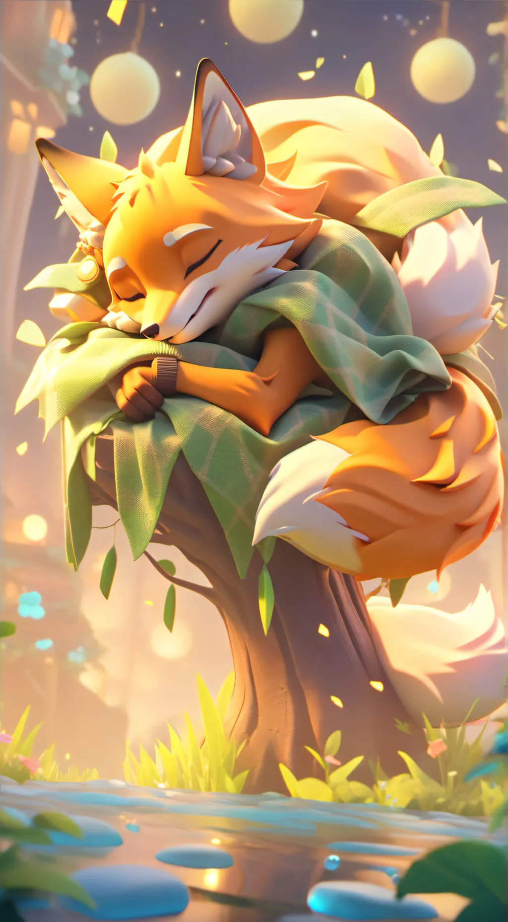 ai character: Tails nap 😴  background