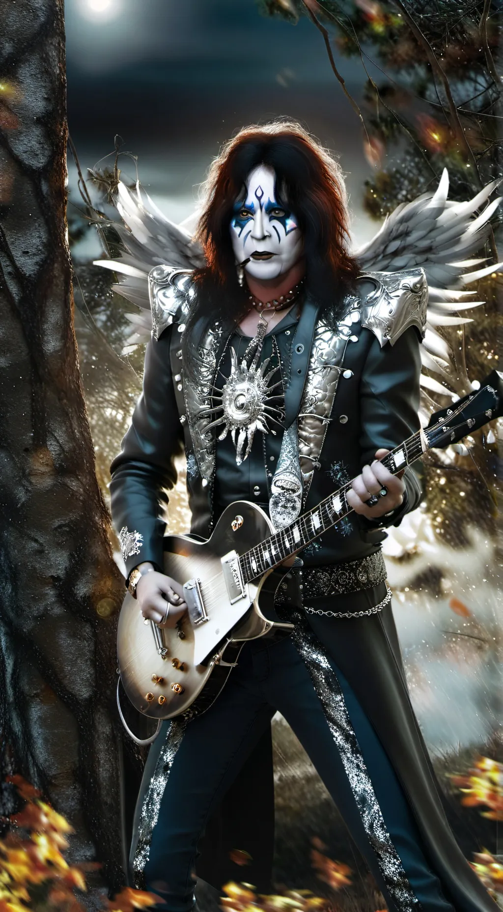 ai character: Ace frehley  background
