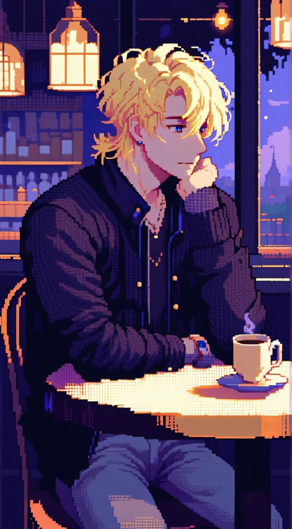 ai character: Curly background