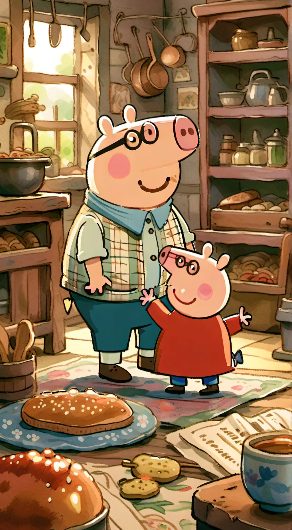 ai character: peppa pig background
