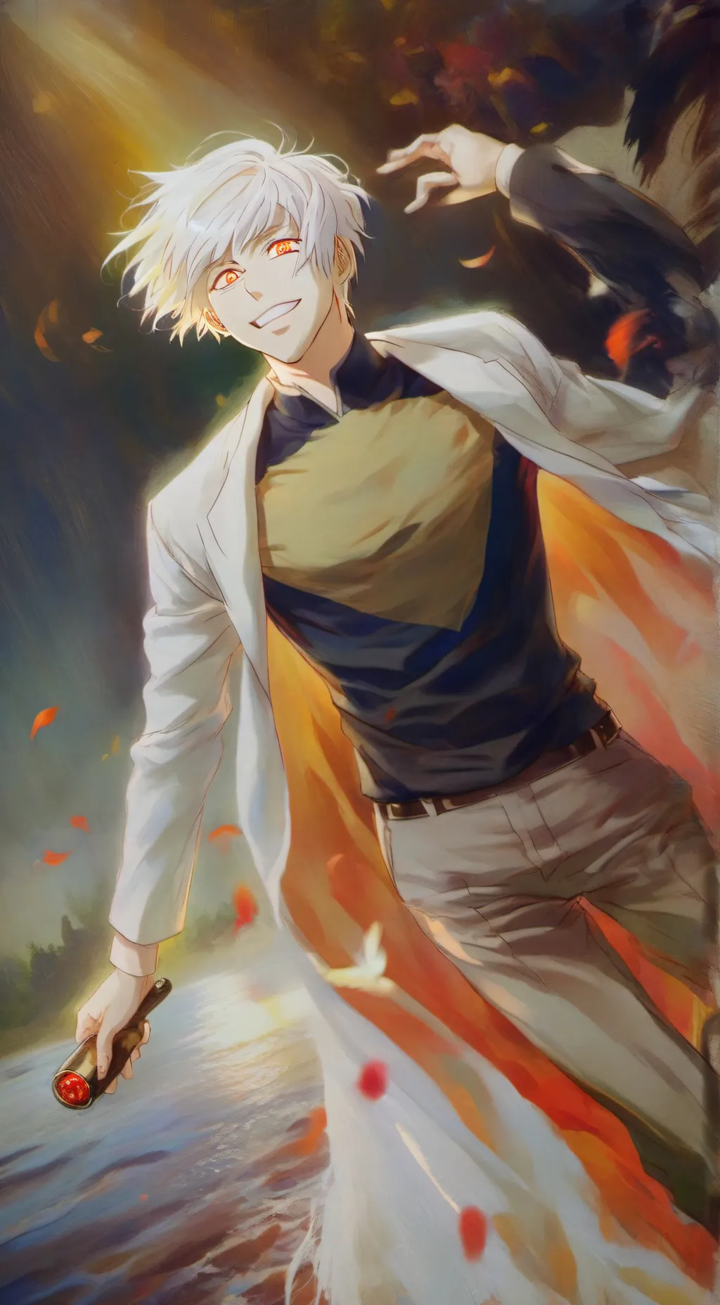 ai character: A walk with jjk background