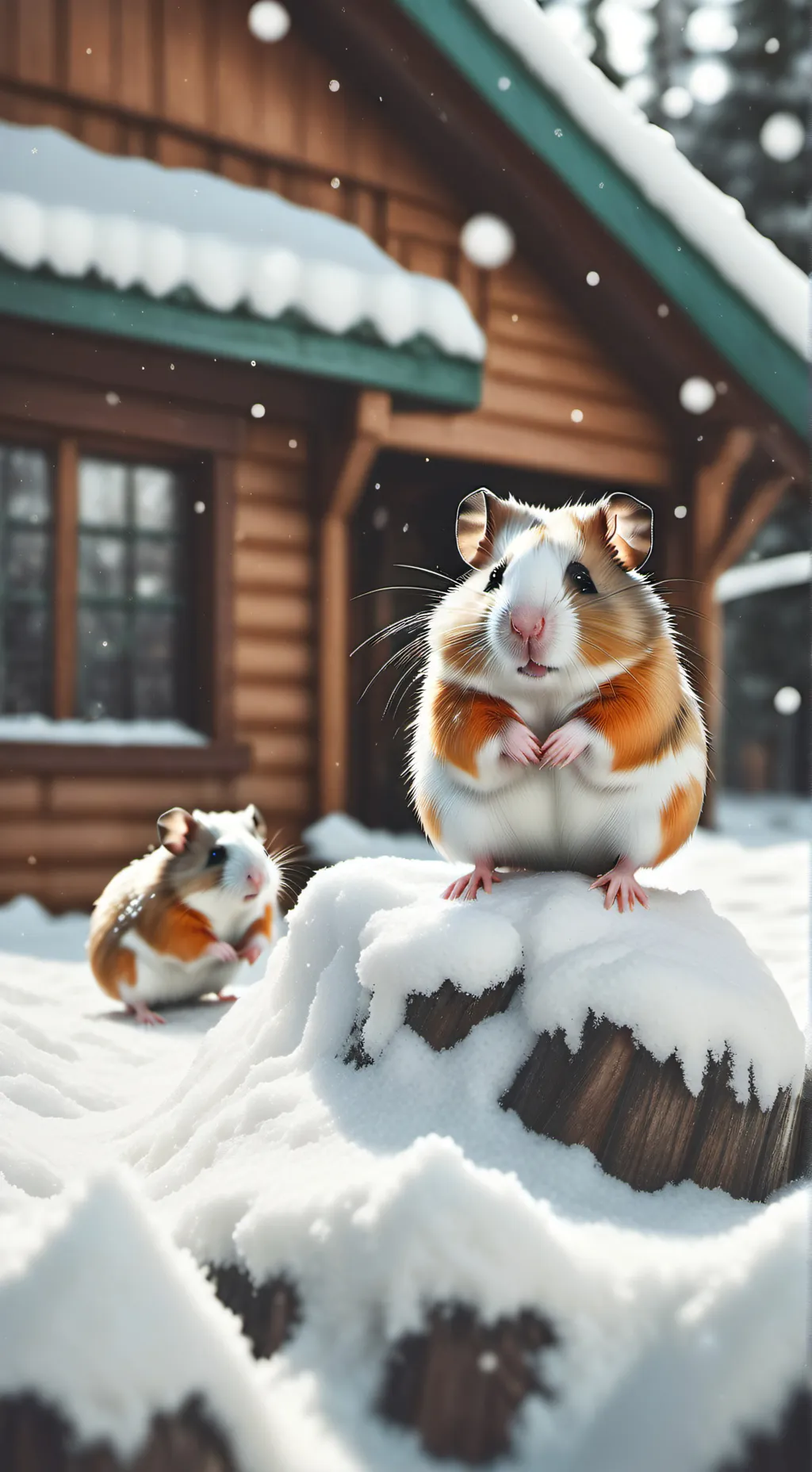 ai character: the snow hamsters  background