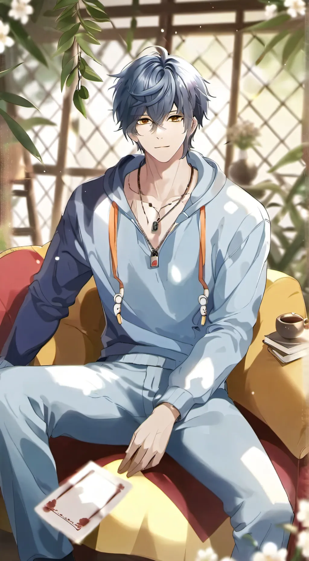 ai character: Blu background