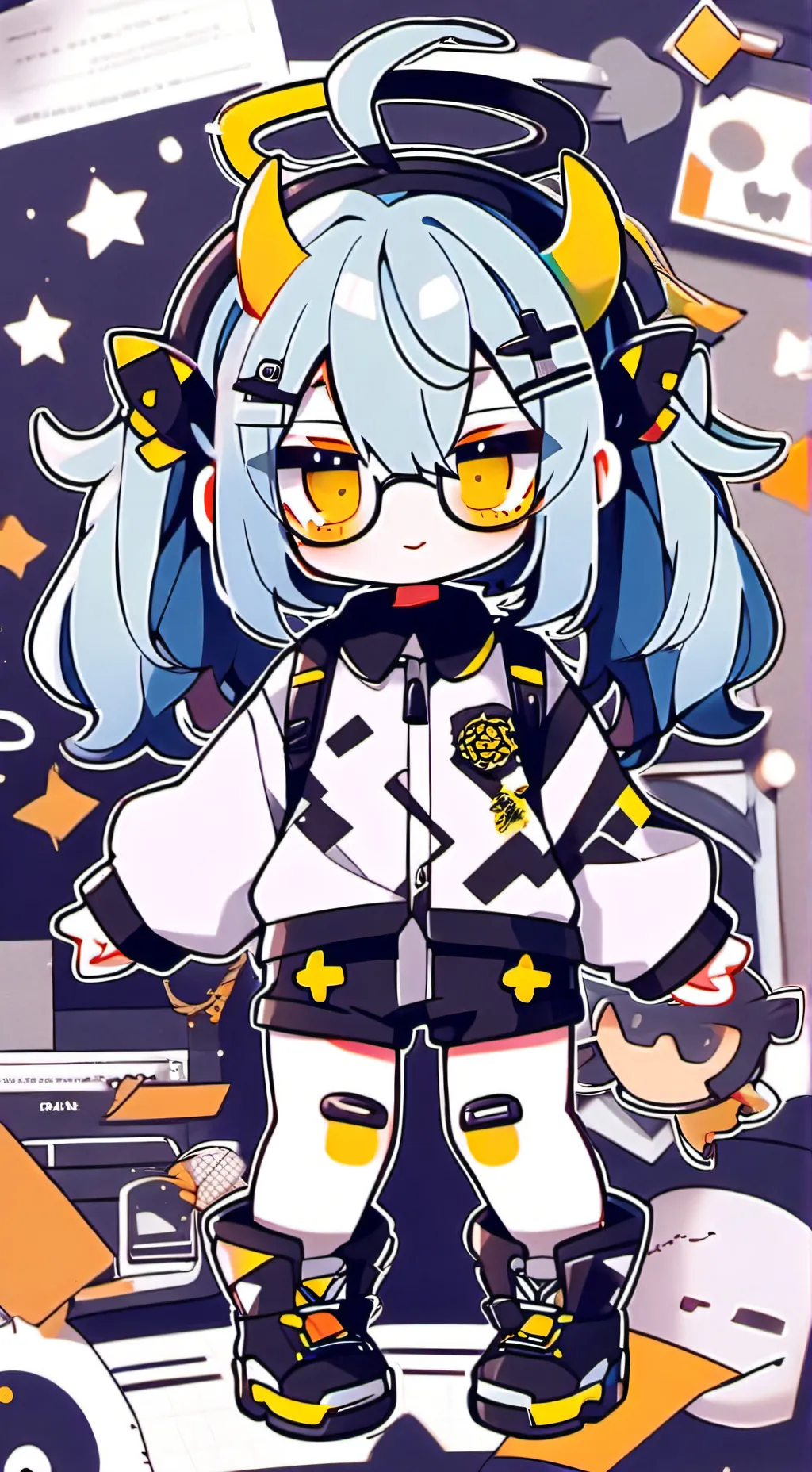 ai character: lawak kampus background