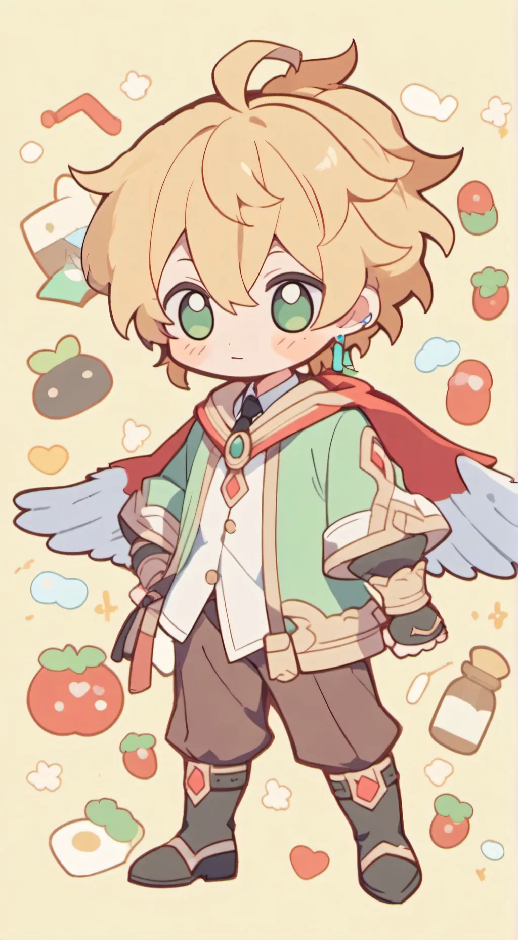 ai character: hawks wings background