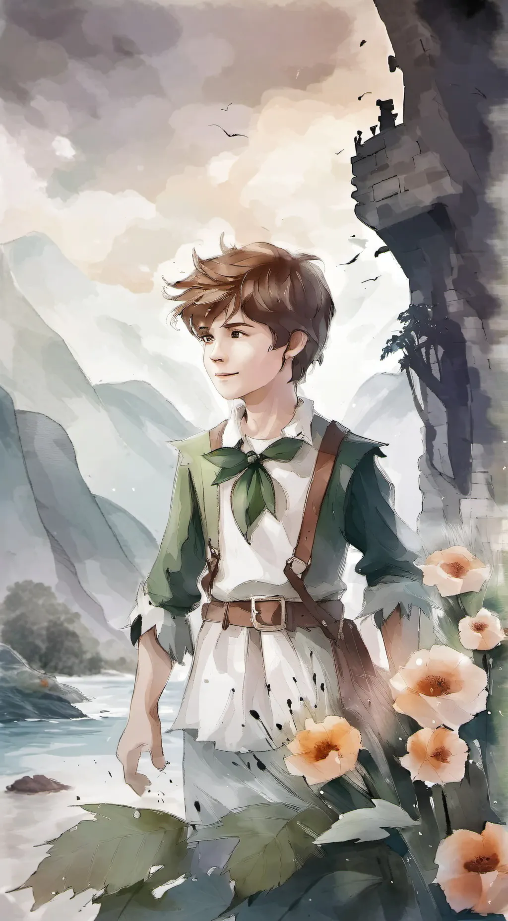 ai character: Peter Pan background