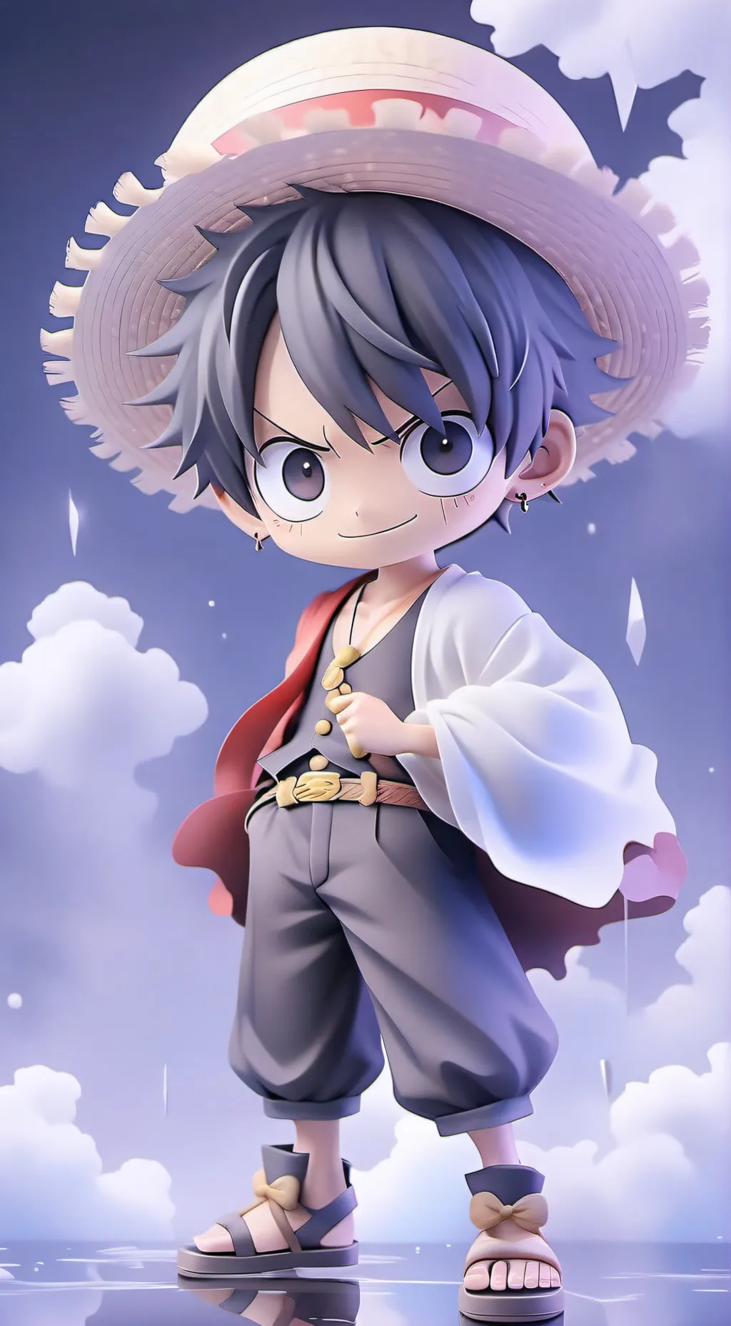 ai character: •Straw Hats• background