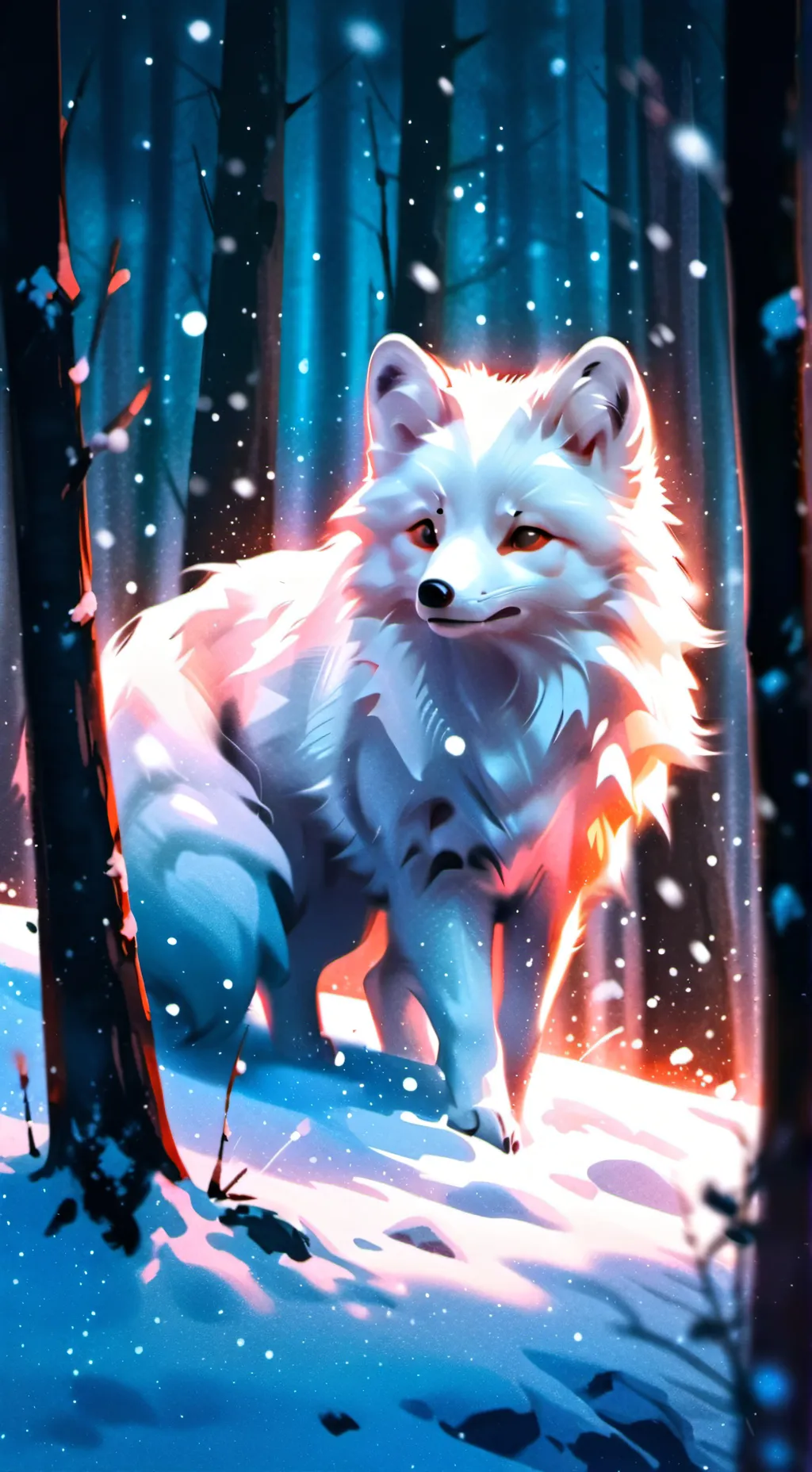 ai character: Snow background