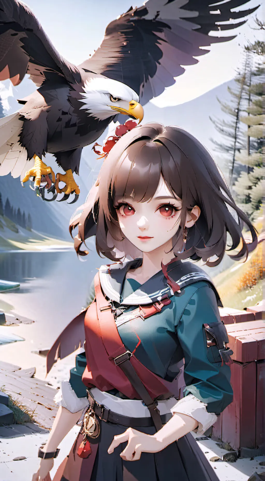ai character: Eagle background