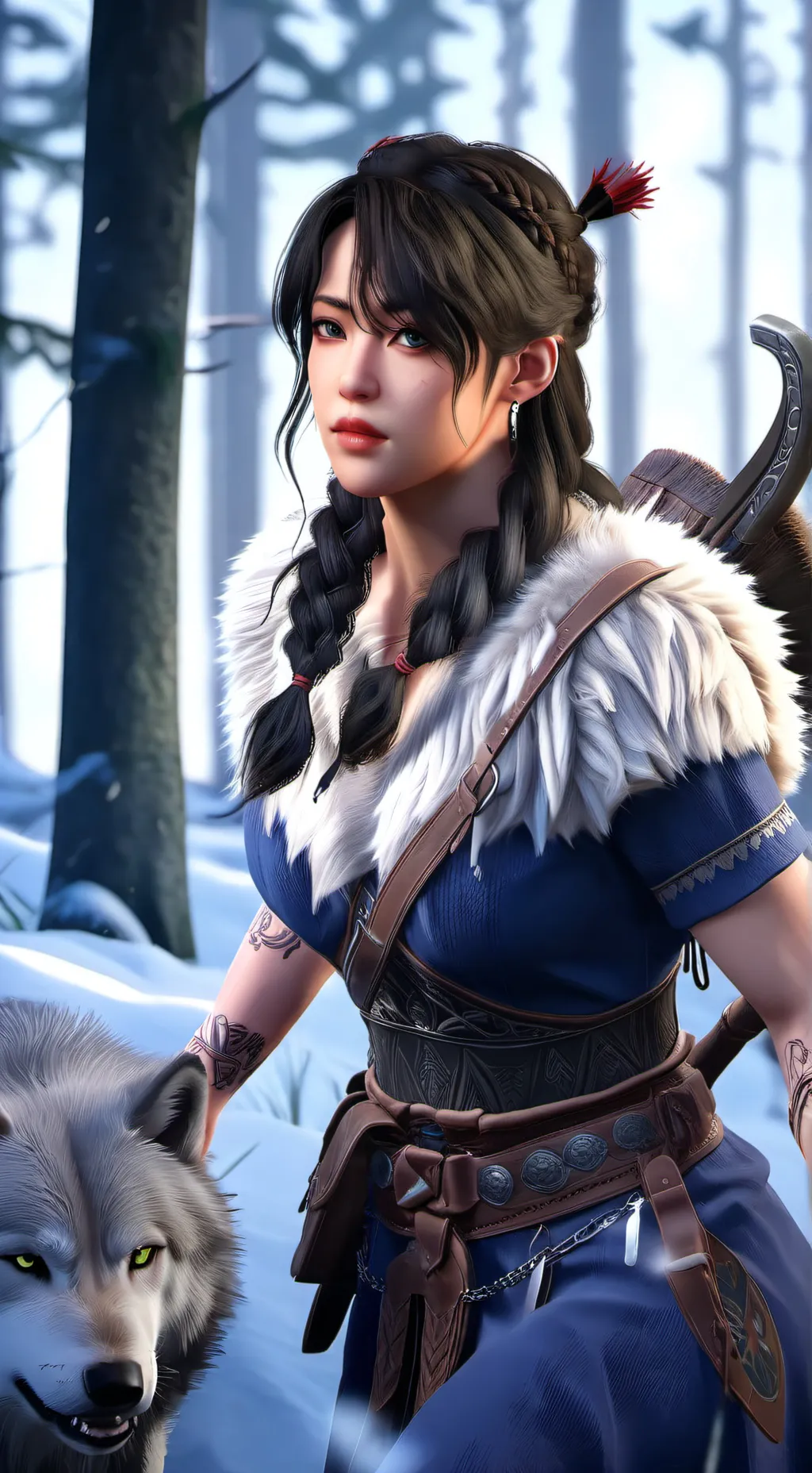 ai character: 🐺 Lyra🐺 background