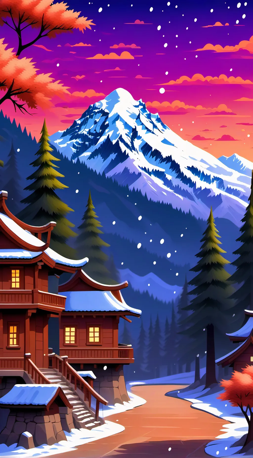 ai character: •☆Snow☆• background