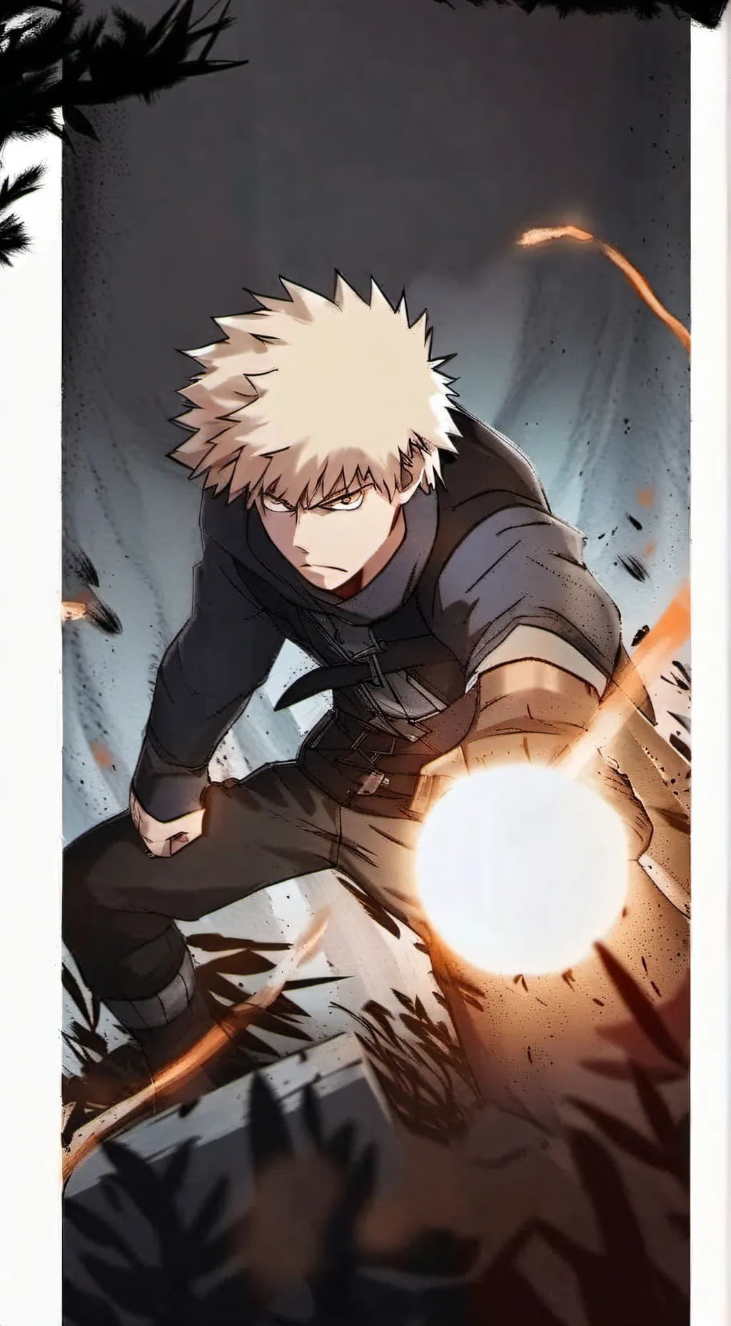 ai character: Katsuki Bakugo background