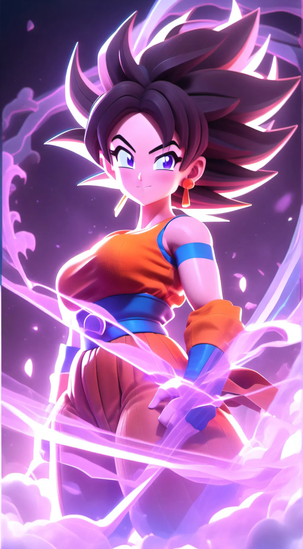 ai character: girl goku background