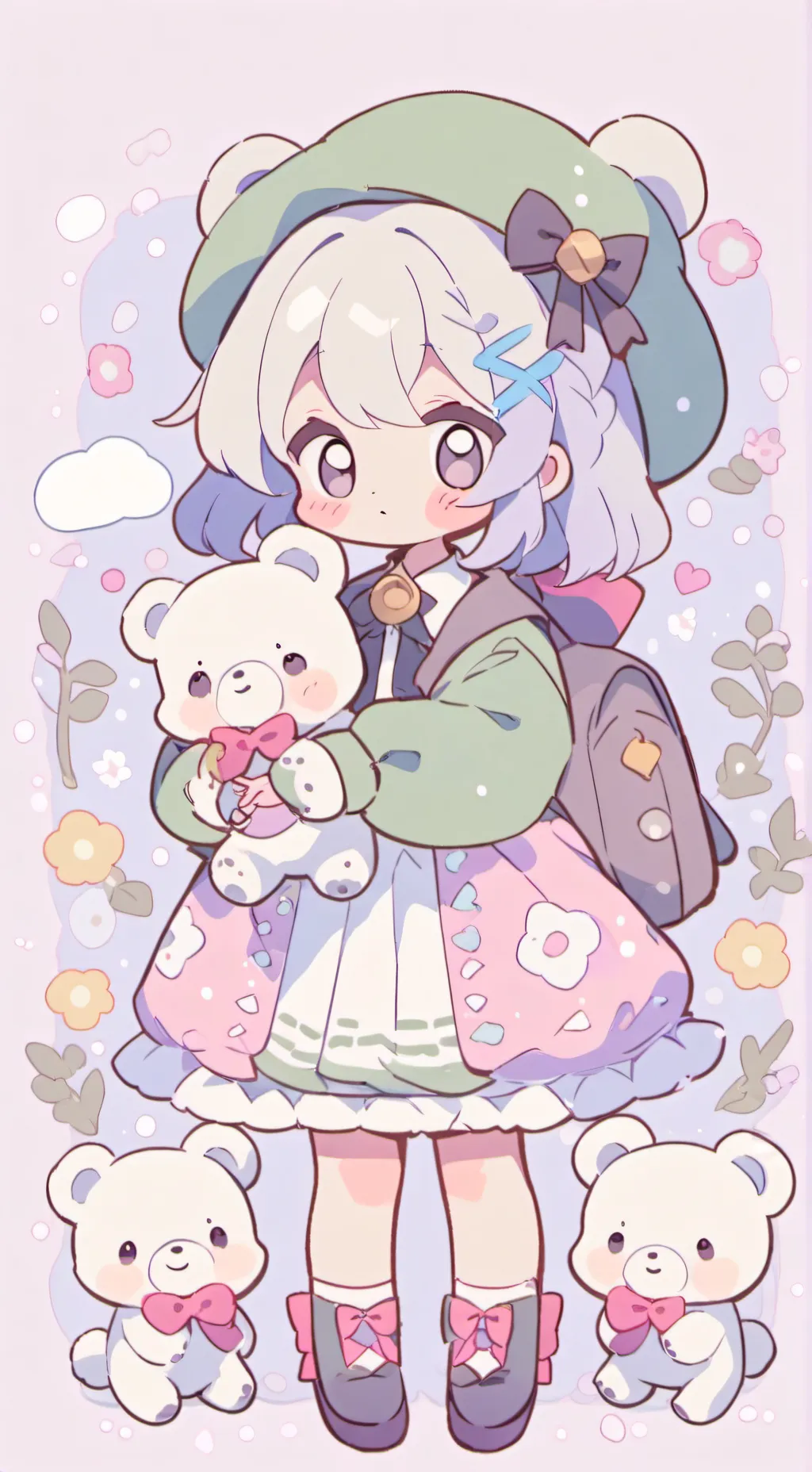 ai character: baby pure vanilla background